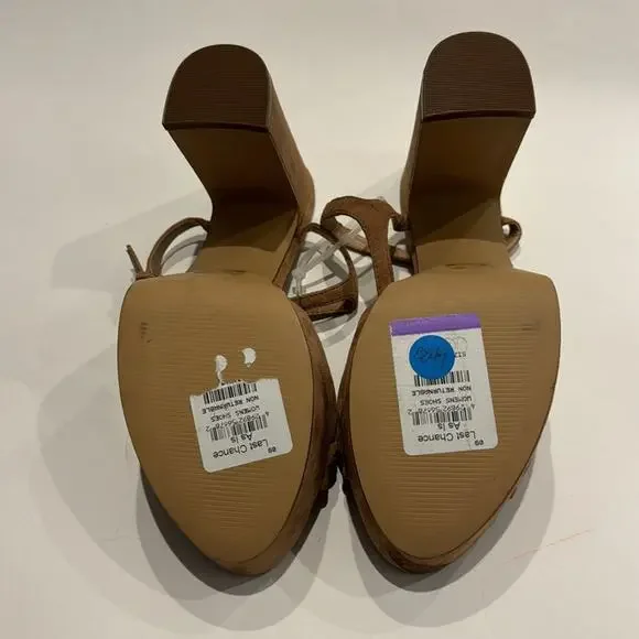 Draper James NWT Platform Suede Sandals in a Tan color, few smudges, no Box. - Picture 13 of 16